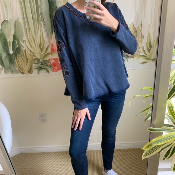 Free People embellished long sleeve / sweatshirt - Picture 4 of 4